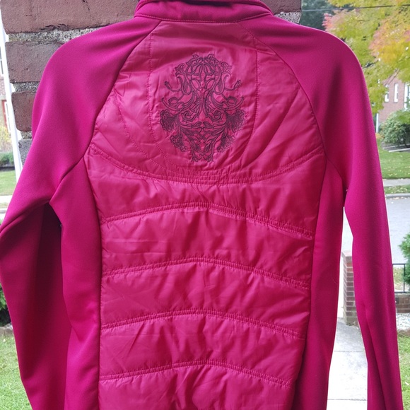 Athleta Women’s insulated hot pink fleece jacket size s - Picture 2 of 12